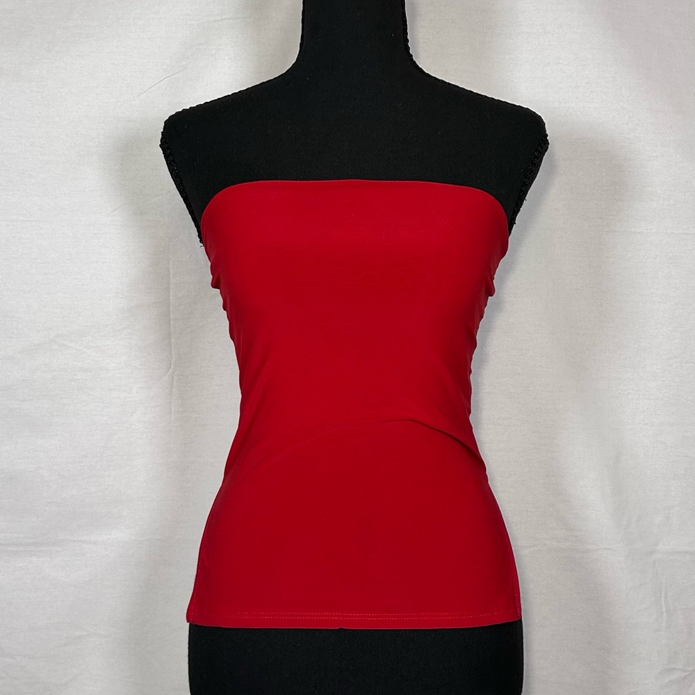 Timing Red Strapless Tube Top